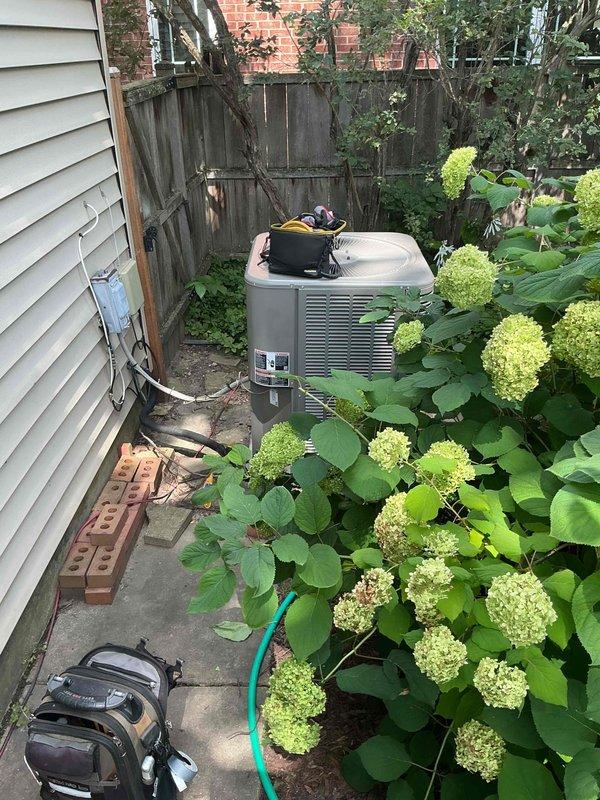 Completed Silver Comfort Plan Clean and Check service on residential split system air conditioning unit. Performed comprehensive inspection of outdoor condensing unit and indoor Lennox furnace with cooling coil, verified proper system operation, cleaned components as needed, and collected payment for annual plan renewal.