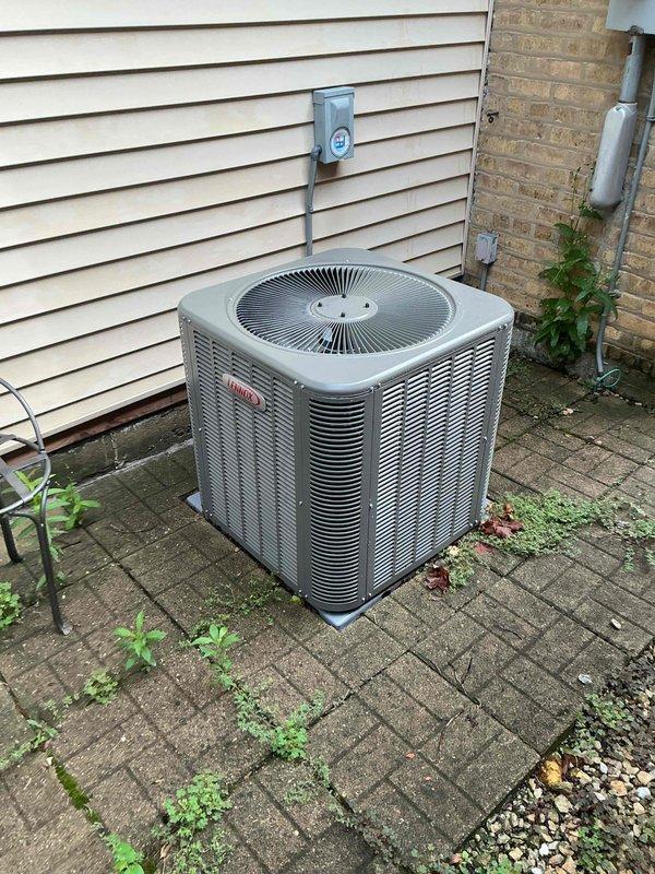 Completed scheduled Comfort Plan clean and check maintenance on single-zone residential air conditioning system consisting of Bryant outdoor condensing unit and indoor air handler. Performed comprehensive inspection of both indoor and outdoor components, took system performance measurements using digital diagnostic instruments, verified proper operation of all equipment, and documented system condition with photographic records showing air handler interior components and exterior condenser unit installation.