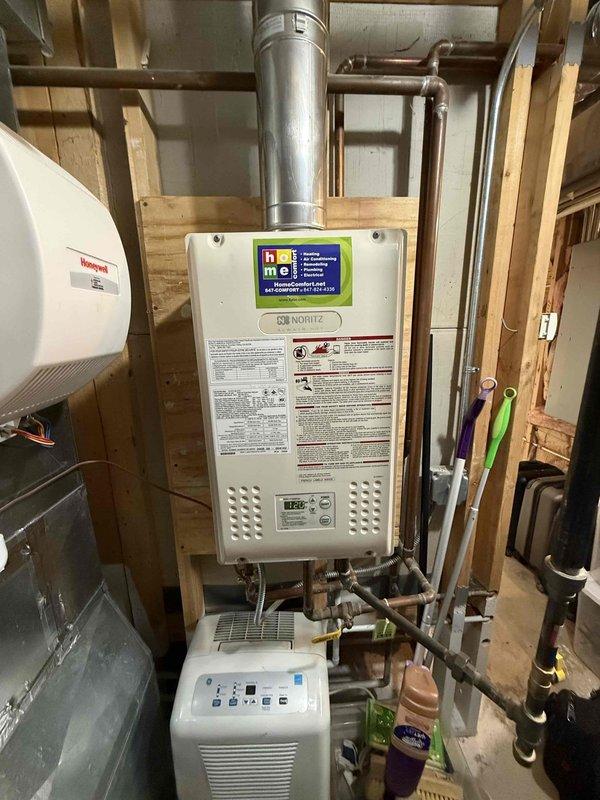 Performed comprehensive flush and cleaning service on Noritz tankless water heater to address concerns regarding sediment buildup and reduced water pressure. Completed full system inspection, descaling procedure, and operational testing. Advised that unit may require replacement if water pressure issues persist, and recommended contacting comfort specialist for equipment options if needed.
