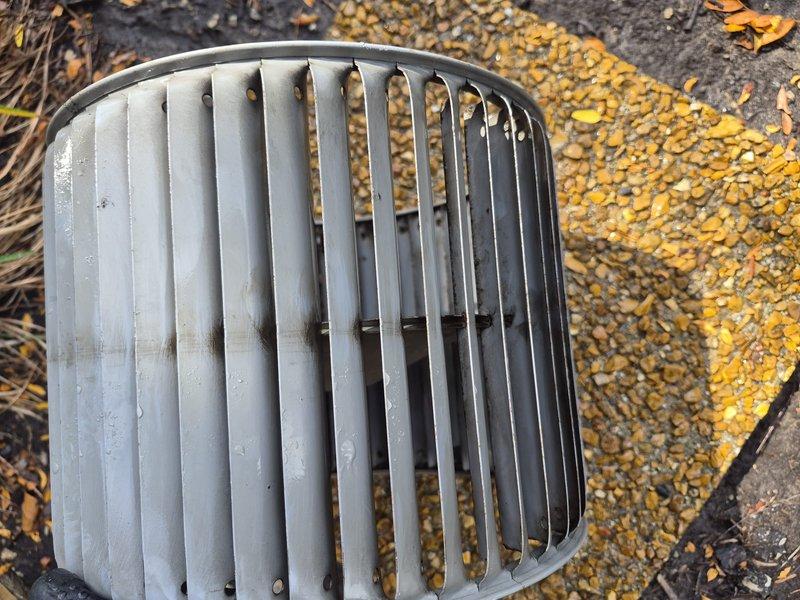 Responded to no cooling complaint at commercial facility. Upon arrival, confirmed no airflow from system and excessive condensation on refrigerant lines. Diagnosed failed blower motor causing complete loss of air circulation. Removed and replaced defective squirrel cage blower assembly. Verified proper motor operation and temperature readings using calibrated test equipment, confirming system restored to normal cooling operation.