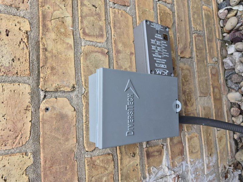 Replaced exterior electrical disconnect box for HVAC system. Installed new disconnect enclosure with ICM surge protection module rated for single-phase operation. Properly terminated and secured all electrical connections with appropriate wire nuts, routing conductors through conduit. Verified proper operation of disconnect switch with clearly marked ON/OFF positions. Collected final payment and discussed potential maintenance service scheduling.