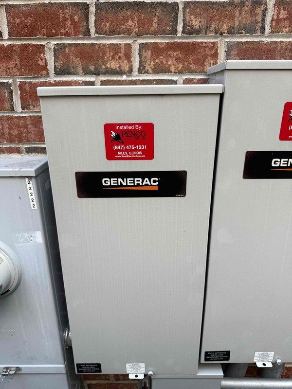 Responded to air conditioning service call for a two-year-old system. Upon arrival, performed diagnostic testing on the electrical control panel using a digital multimeter, measuring voltage readings at 13.75V on the control circuit. Inspected wiring connections, terminal blocks, and contactor relay components within the control enclosure. System appeared to be integrated with a Generac backup power system, requiring verification of proper electrical supply and transfer switch operation. Documented equipment configuration and electrical measurements for service records.
