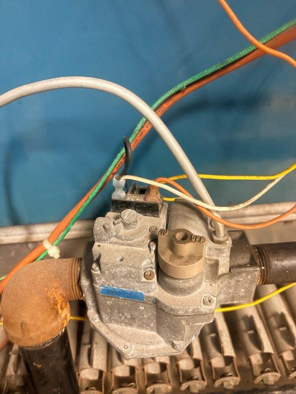 Replaced failed gas valve on Boiler #6 in commercial facility. Coordinated building access, completed valve replacement, documented installation with photos, and collected outstanding payment for service rendered.