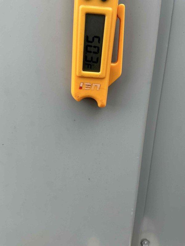 Responded to no cooling complaint on lower RTU servicing nursery and main office areas at church facility. Performed diagnostic temperature measurements on unit, documenting ambient conditions at 83.3°F, indicating inadequate cooling performance. Completed thermal assessment and provided estimate for replacement equipment to restore proper climate control to affected spaces.