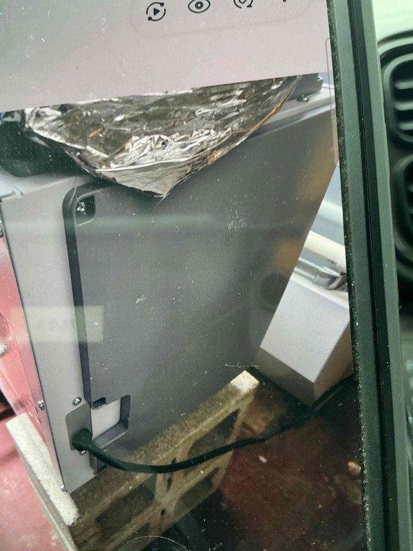 Completed warranty replacement of defective digital display panel on dehumidifier unit. Removed failed control panel, installed new digital screen assembly showing proper operation with clear display reading and functional control buttons, and retained original defective component for warranty claim processing.