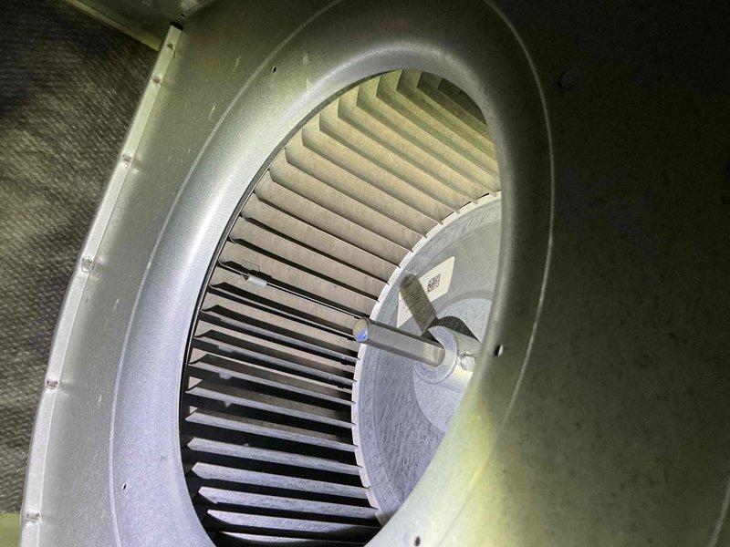 Completed comprehensive clean and check maintenance service on residential HVAC system including furnace, water heater, and dehumidifier per annual comfort plan agreement. Performed thorough inspection and cleaning of blower wheel assembly, which showed normal operational wear, and replaced air filter that had accumulated significant dust and debris. All equipment tested and confirmed operating within manufacturer specifications.