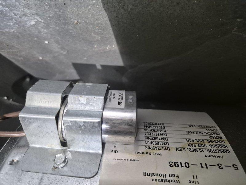 Completed spring preventive maintenance inspection on commercial HVAC unit. Performed comprehensive system checkout per maintenance checklist, documented current equipment specifications and filter information, and captured photographic documentation of fan housing assembly and system components for service records.