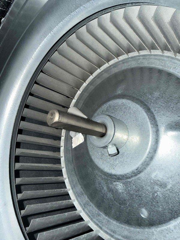 Completed fall Comfort Plan clean and check on single HVAC system, including inspection of air handler components and blower assembly. Replaced 15x20x1 air filter and verified proper system operation with temperature readings confirming adequate airflow and performance.