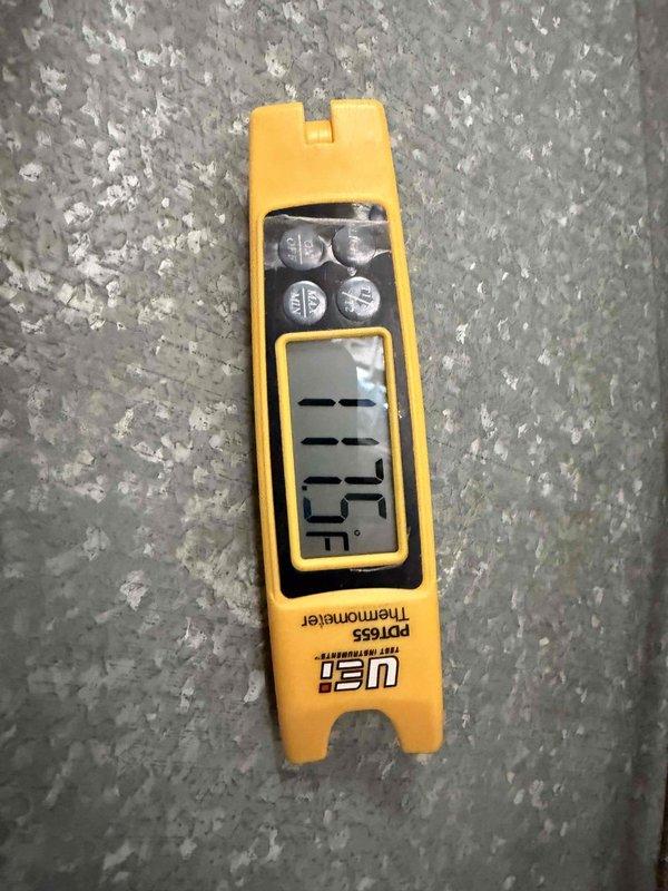 Completed fall preventative maintenance on commercial HVAC unit per contract requirements. Discovered significant frost and ice buildup on refrigerant lines indicating possible low refrigerant charge or restricted airflow issue. Documented equipment information, verified filter specifications, and captured temperature readings showing 17.5°F at coil, confirming abnormal operating conditions requiring follow-up repair.