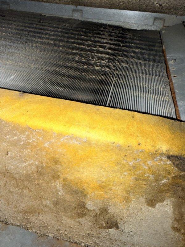 Completed comprehensive Comfort Plan clean and check service on single HVAC system. Inspected evaporator coil assembly and found heavy accumulation of dirt, dust, and debris throughout the fin surfaces, which was impacting system efficiency. Noted drain pan showing signs of age with paint deterioration, discoloration, and mineral deposits from prolonged moisture exposure. Documented outdoor condensing unit condition with visible surface contamination and weathering. Performed standard maintenance protocols including system inspection, component evaluation, and operational assessment. Renewed Comfort Plan membership as requested.