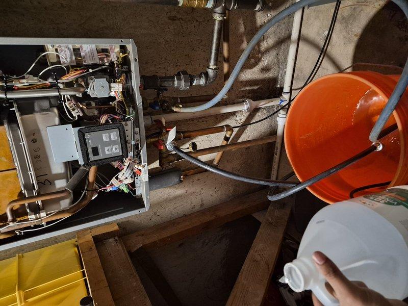 Completed comprehensive clean and check maintenance service on single HVAC system including furnace, humidifier, and tankless water heater per comfort plan agreement. Performed thorough inspection of all mechanical components, verified proper operation of control systems and safety mechanisms, and conducted internal ductwork inspection using camera equipment to assess cleanliness and identify any potential airflow restrictions. All equipment found operating within normal parameters with no immediate service needs identified.