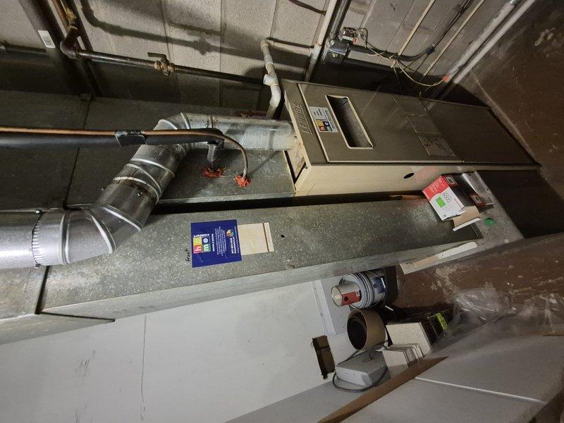 Completed fall commercial preventative maintenance on HVAC system. Confirmed tenant availability prior to service, performed comprehensive checklist inspection of furnace/air handler unit, verified thermostat operation showing 73°F inside temperature with heat set to 72°F, documented equipment information and filter specifications, and captured photos of unit and thermostat for service records.