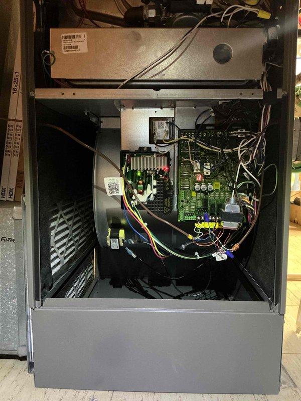 Completed comprehensive clean and check maintenance service on furnace system and Aprilaire 720 humidifier per customer request. Performed full system inspection including visual examination of ductwork assembly, burner components, heat exchanger, control board operations, electrical connections, and blower assembly. Discussed comfort plan upgrade options with customer, specifically comparing Silver versus Gold tier benefits, and reviewed potential addition of water heater to maintenance agreement. Customer requested time to evaluate Gold Comfort Plan estimate that was previously provided via email before making final decision on service tier and water heater inclusion.