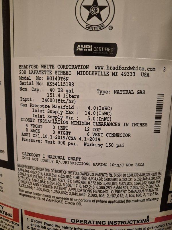 Responded to no cooling complaint with indoor temperature at 77 degrees. Diagnosed failed contactor preventing compressor operation. Replaced defective contactor with new unit, restored power to outdoor unit, and verified proper system operation. Documented equipment information including Bradford White water heater model RG140T6N. System now cooling properly and maintaining setpoint temperature.