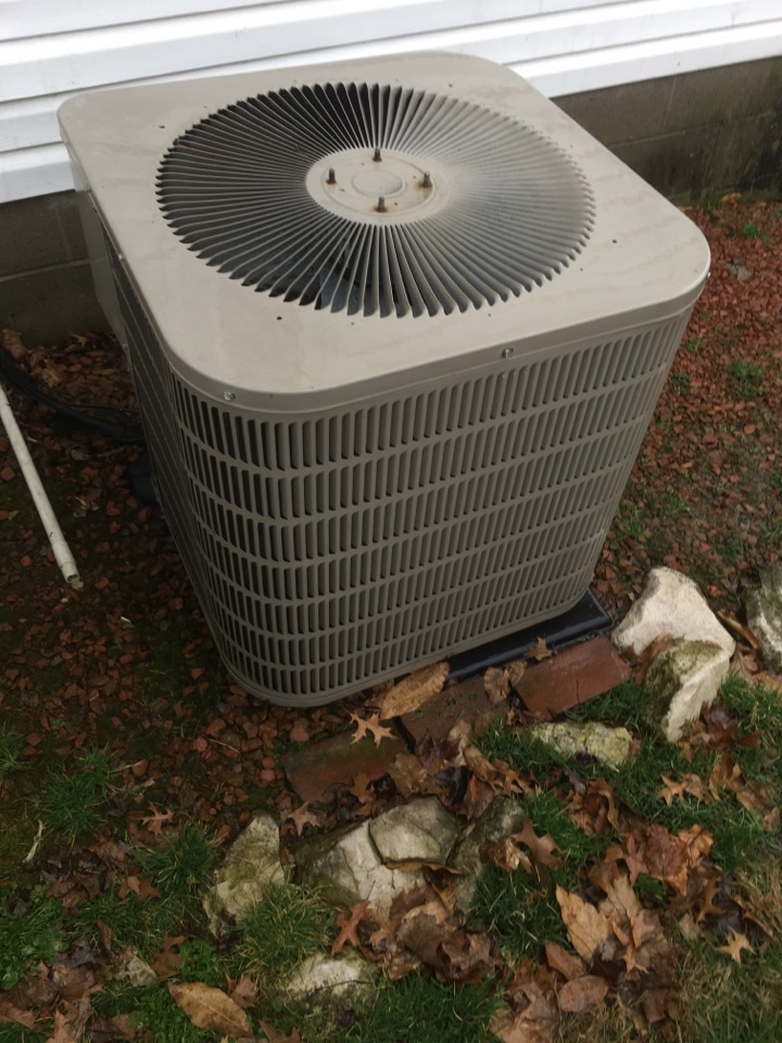 Heat pump maintenance.