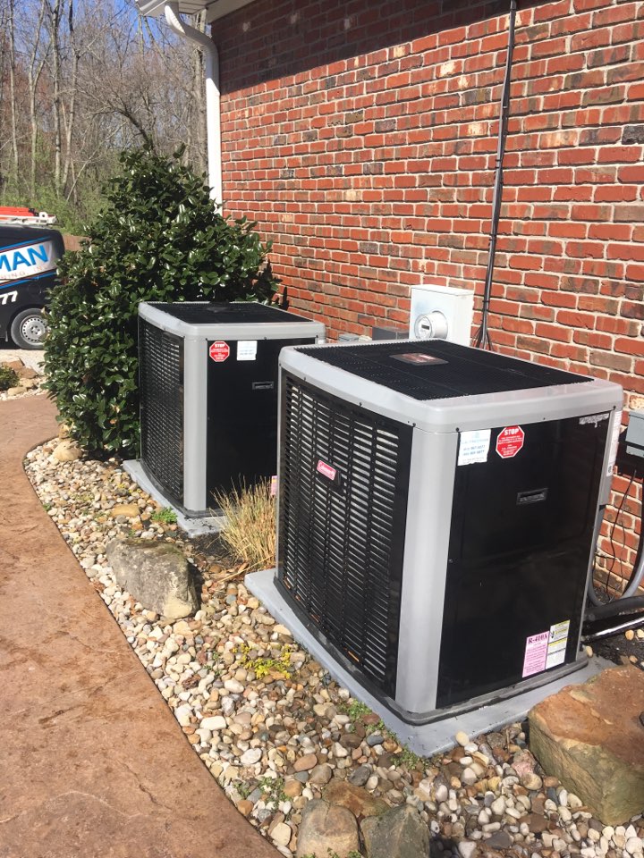 Spring maintenance on two Coleman air conditioners 