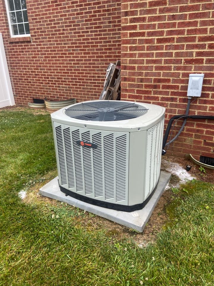 Maintenance on a Trane air conditioner 