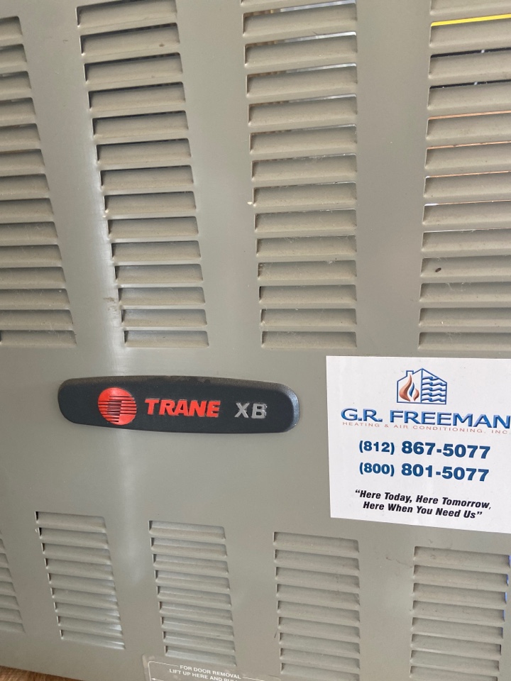 Heating maintenance on a Trane furnace 