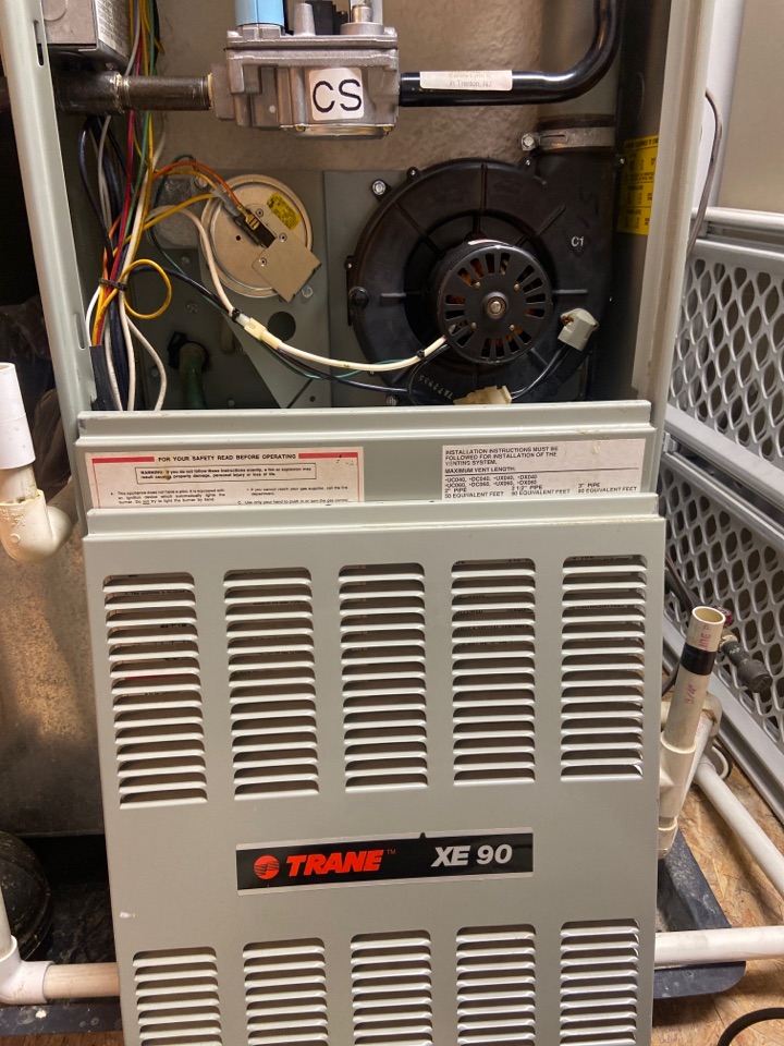 Heating maintenance on a Trane furnace 