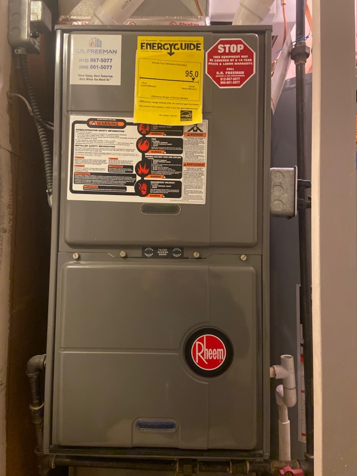 Heating maintenance on a Rheem furnace 