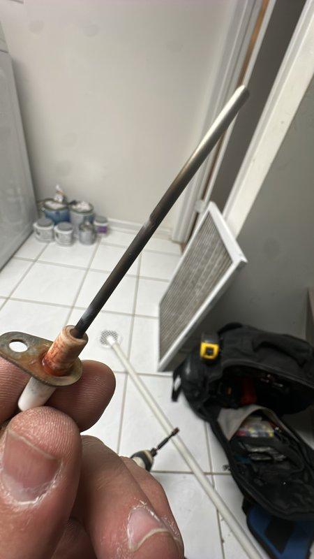 Responded to no heat complaint. Diagnosed and replaced damaged thermocouple in gas valve assembly. System tested and verified proper operation after repair.