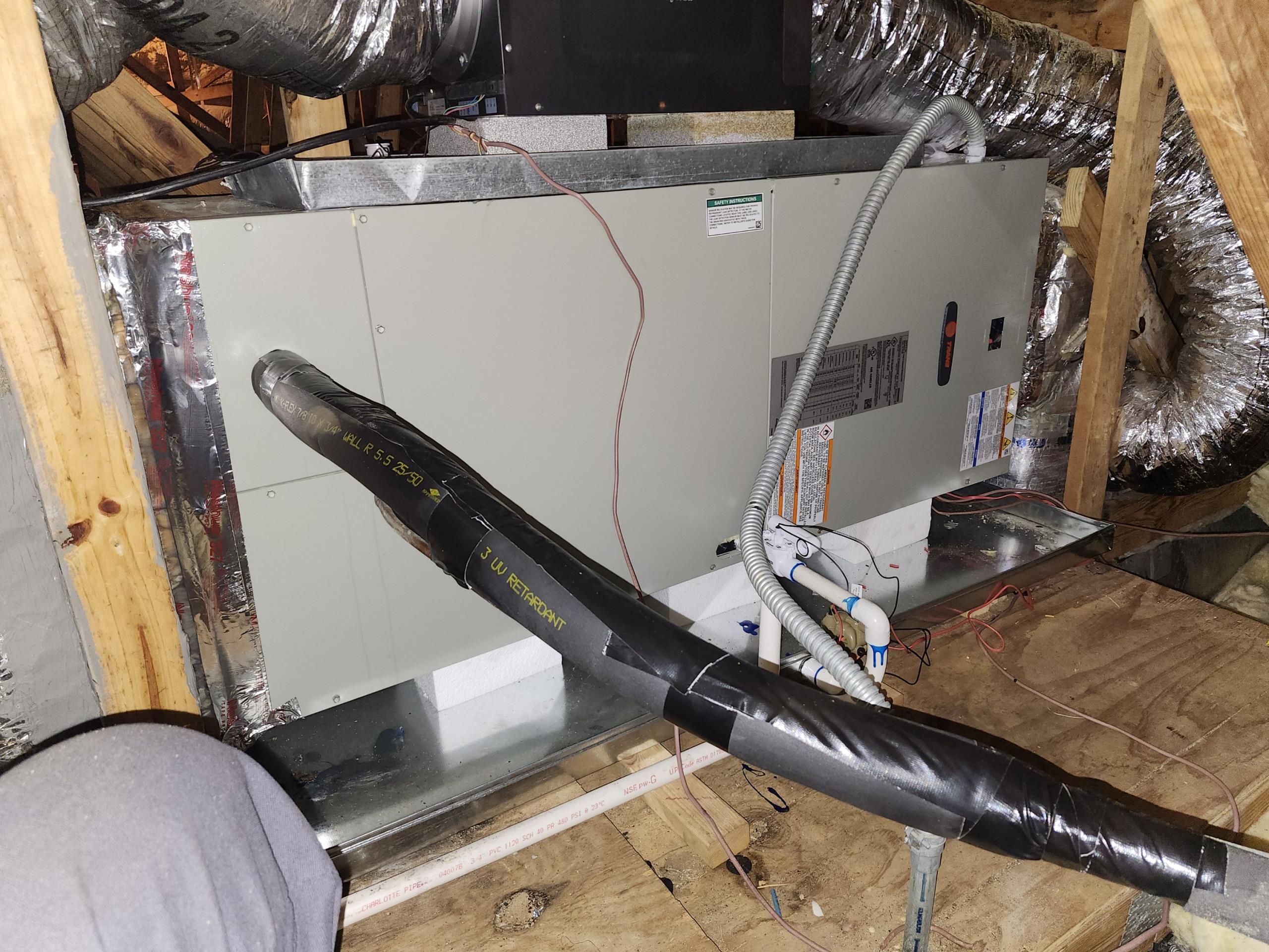  trane heatpump install