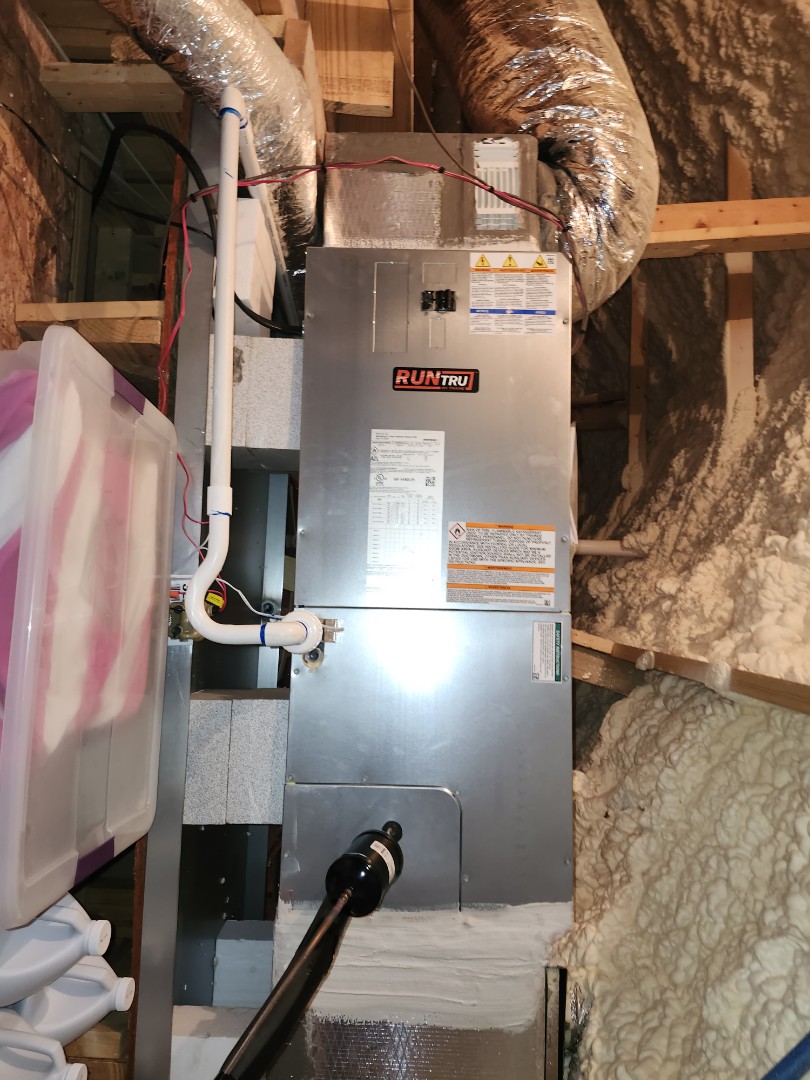 runtru 2ton heatpump air conditioning install 