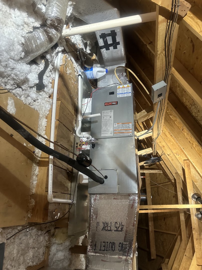 2.5 ton runtru heatpump air conditioning install 