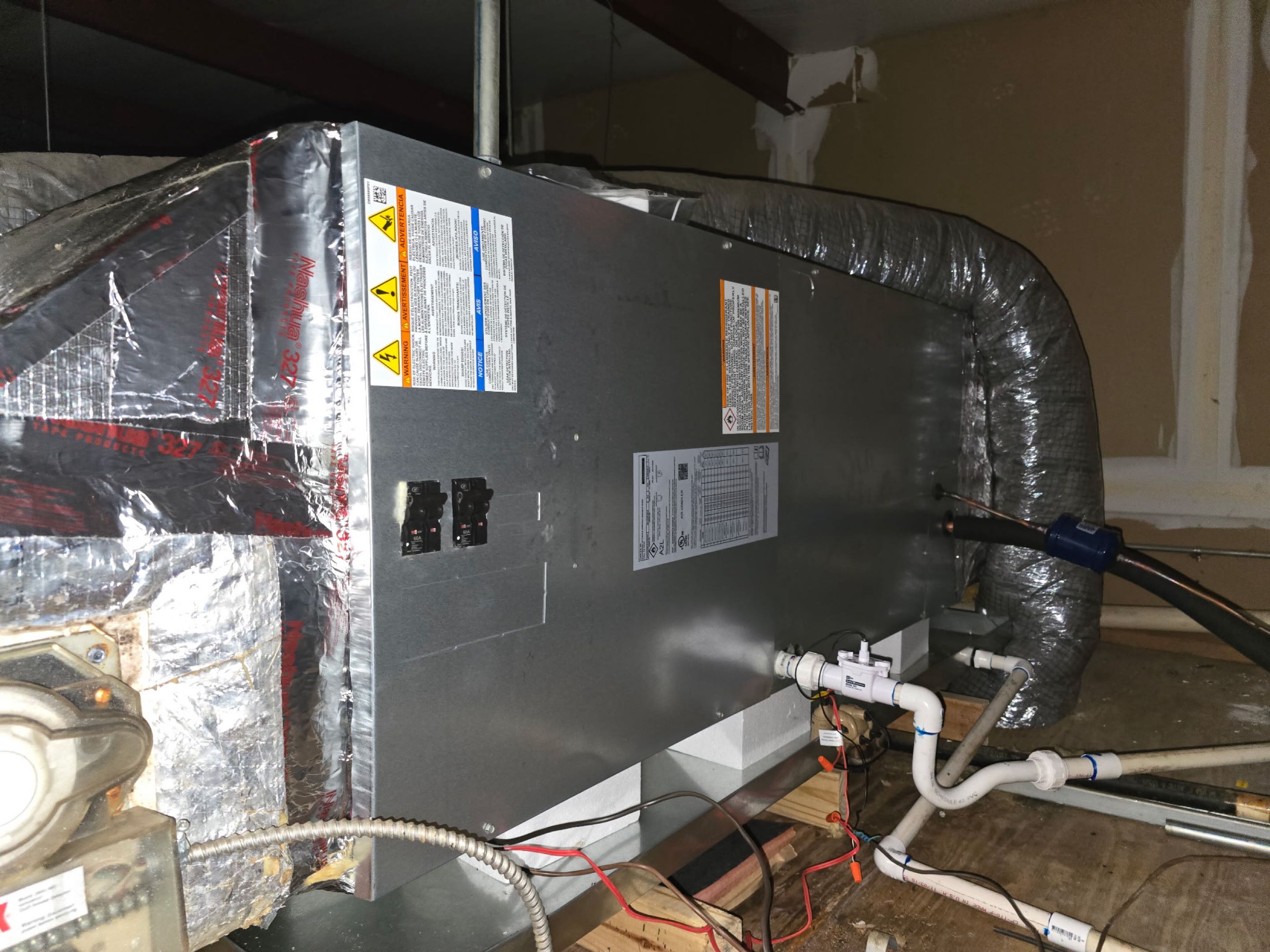 5 ton Runtru heat pump install 