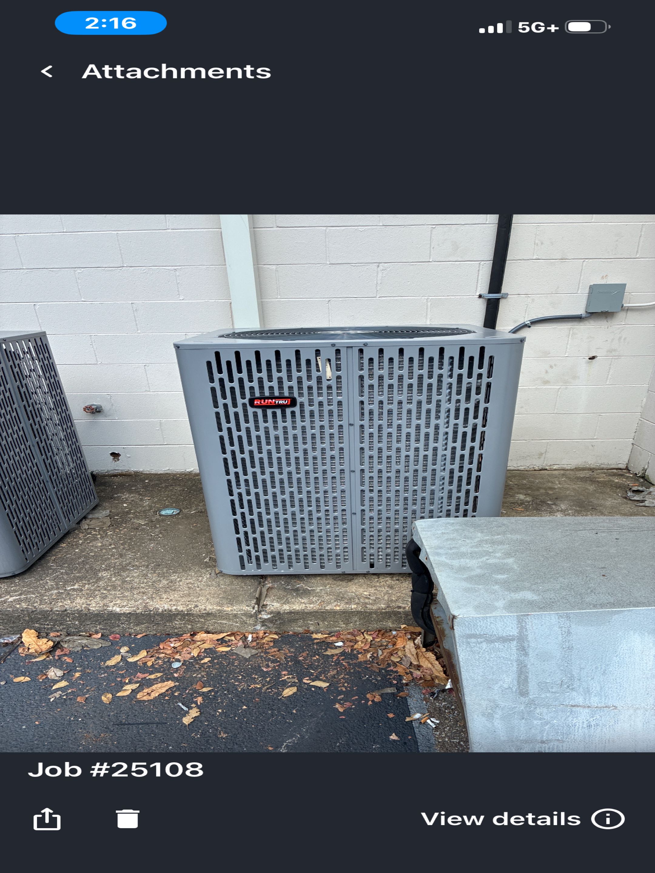 5 ton Runtru heat pump install 