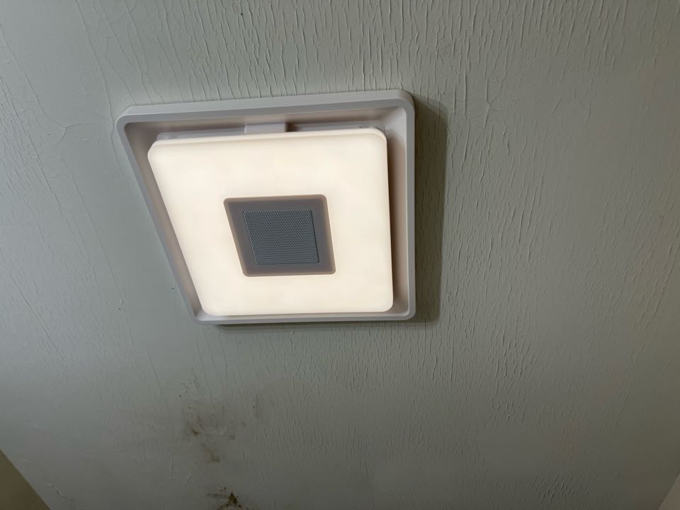 Installing new Bluetooth bathroom exhaust vent 