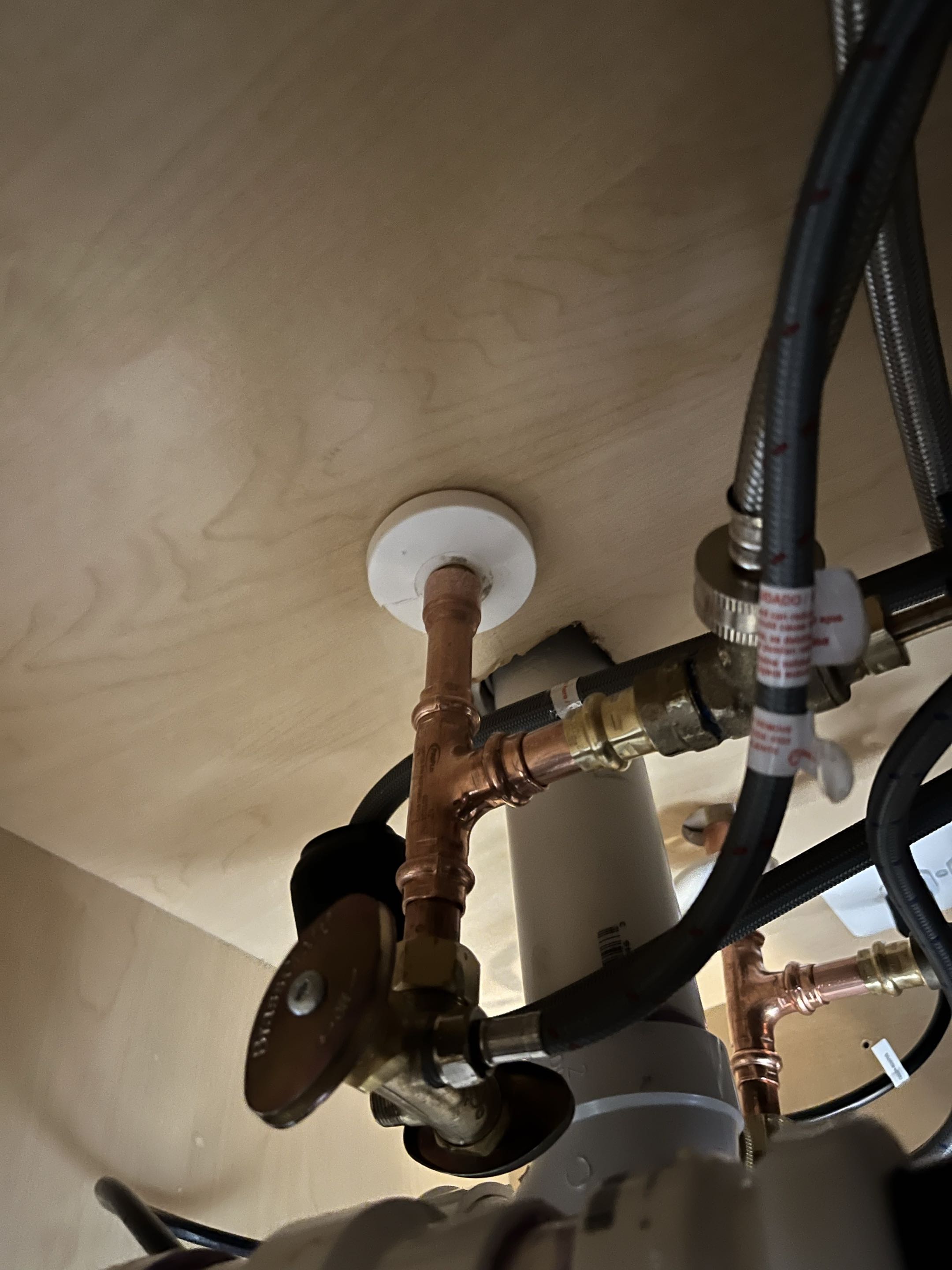 Installing washing machine connections 