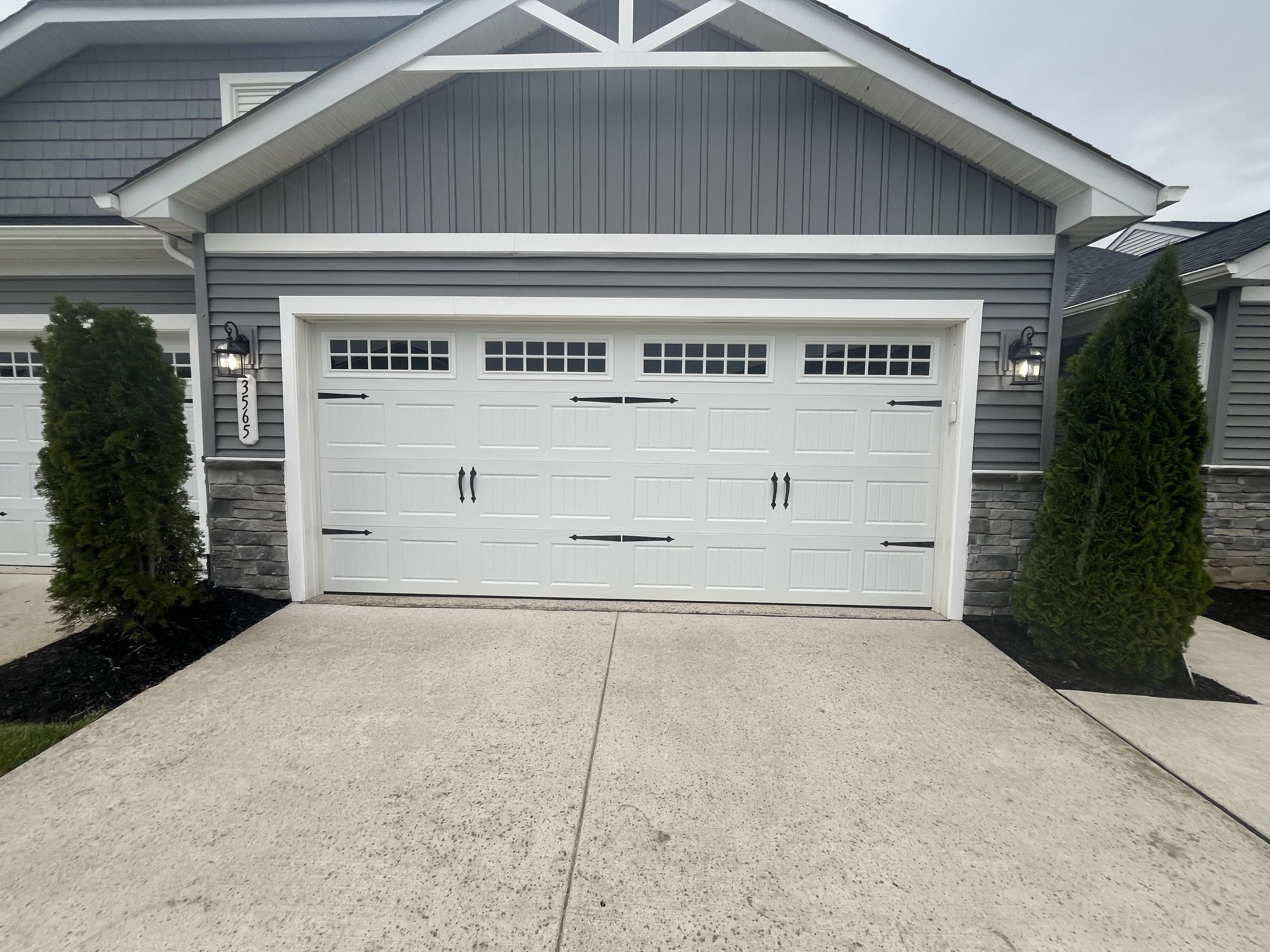 Installed new garage door sconce lights 