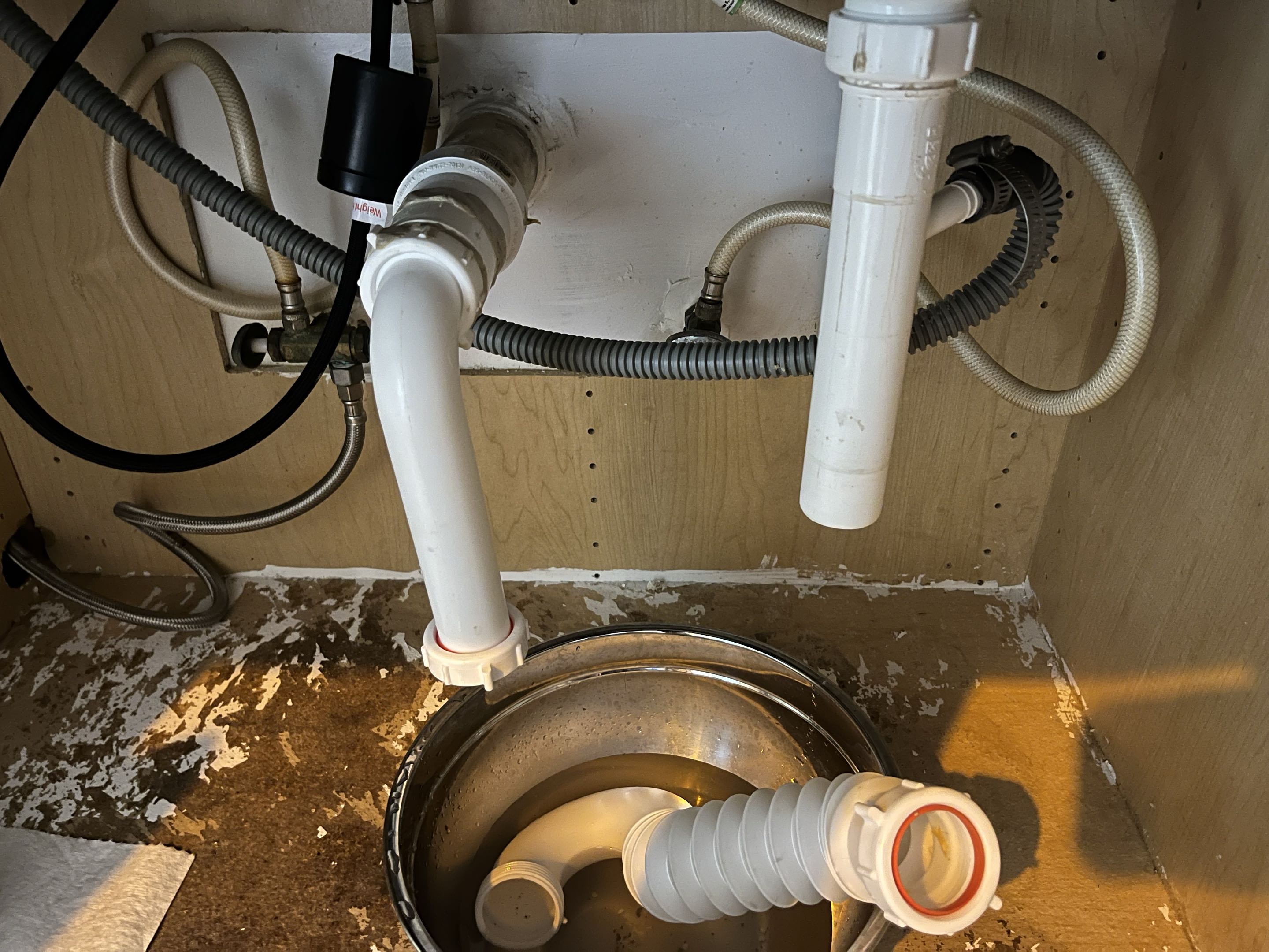 Repiping kitchen drain