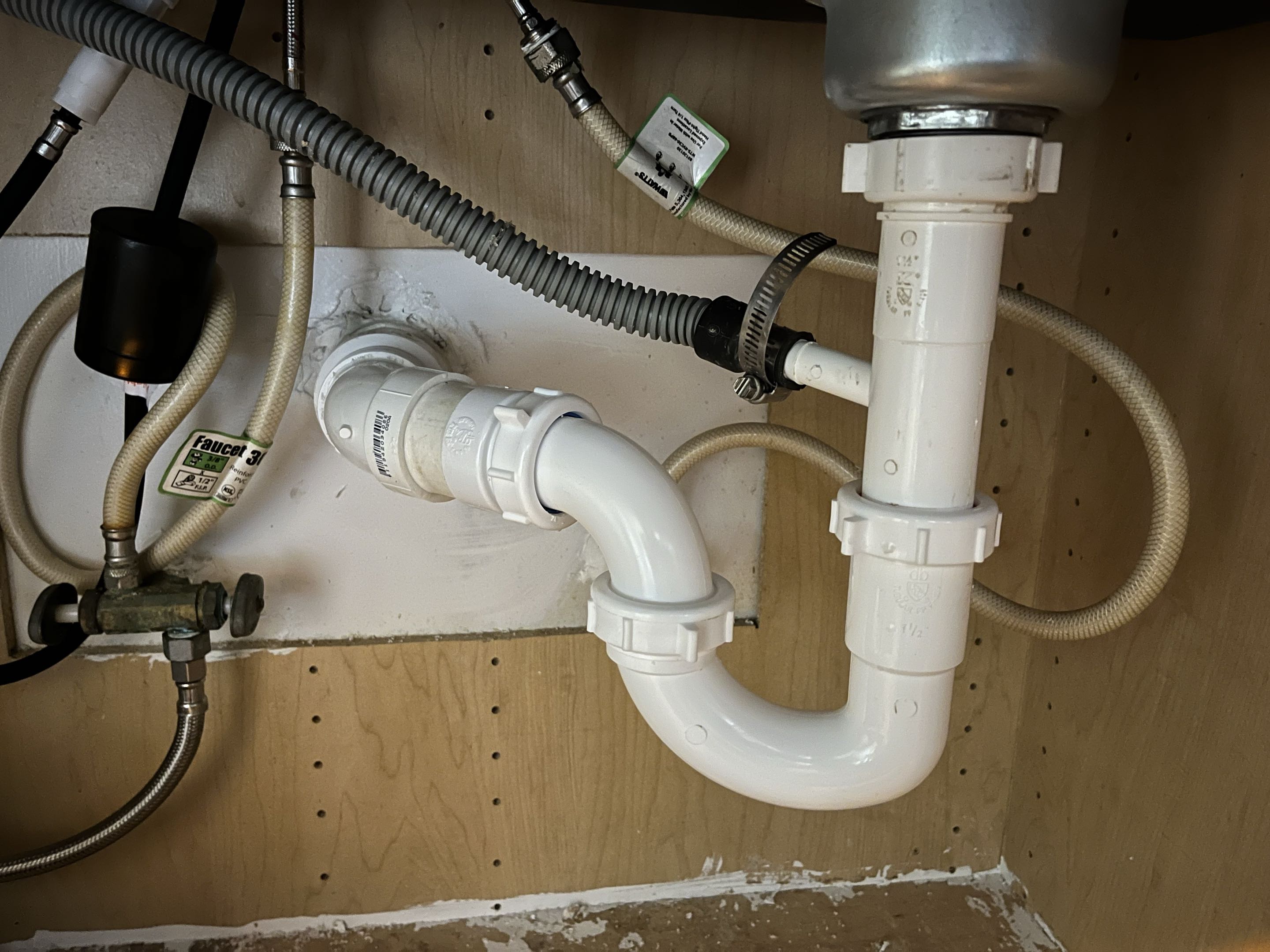 Repiping kitchen drain