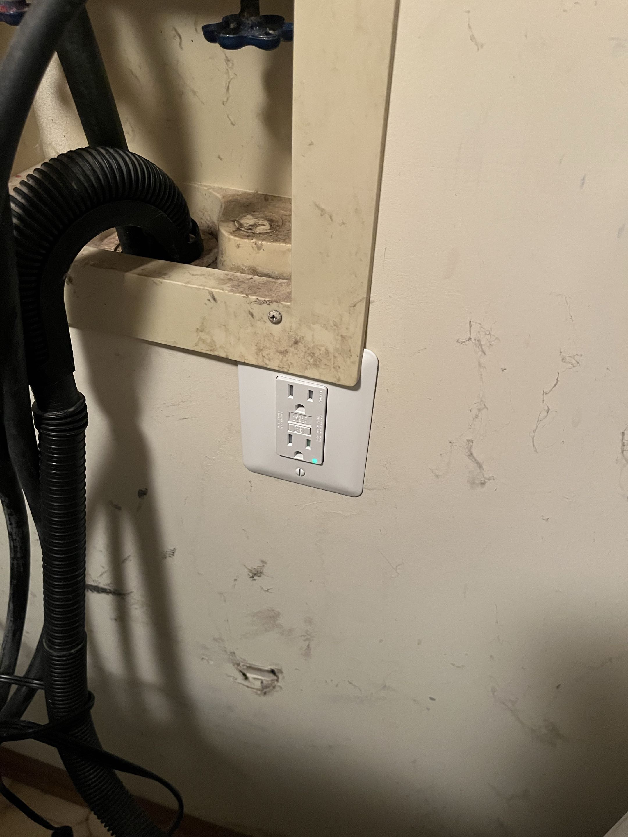 Installed new gfci for washing machine