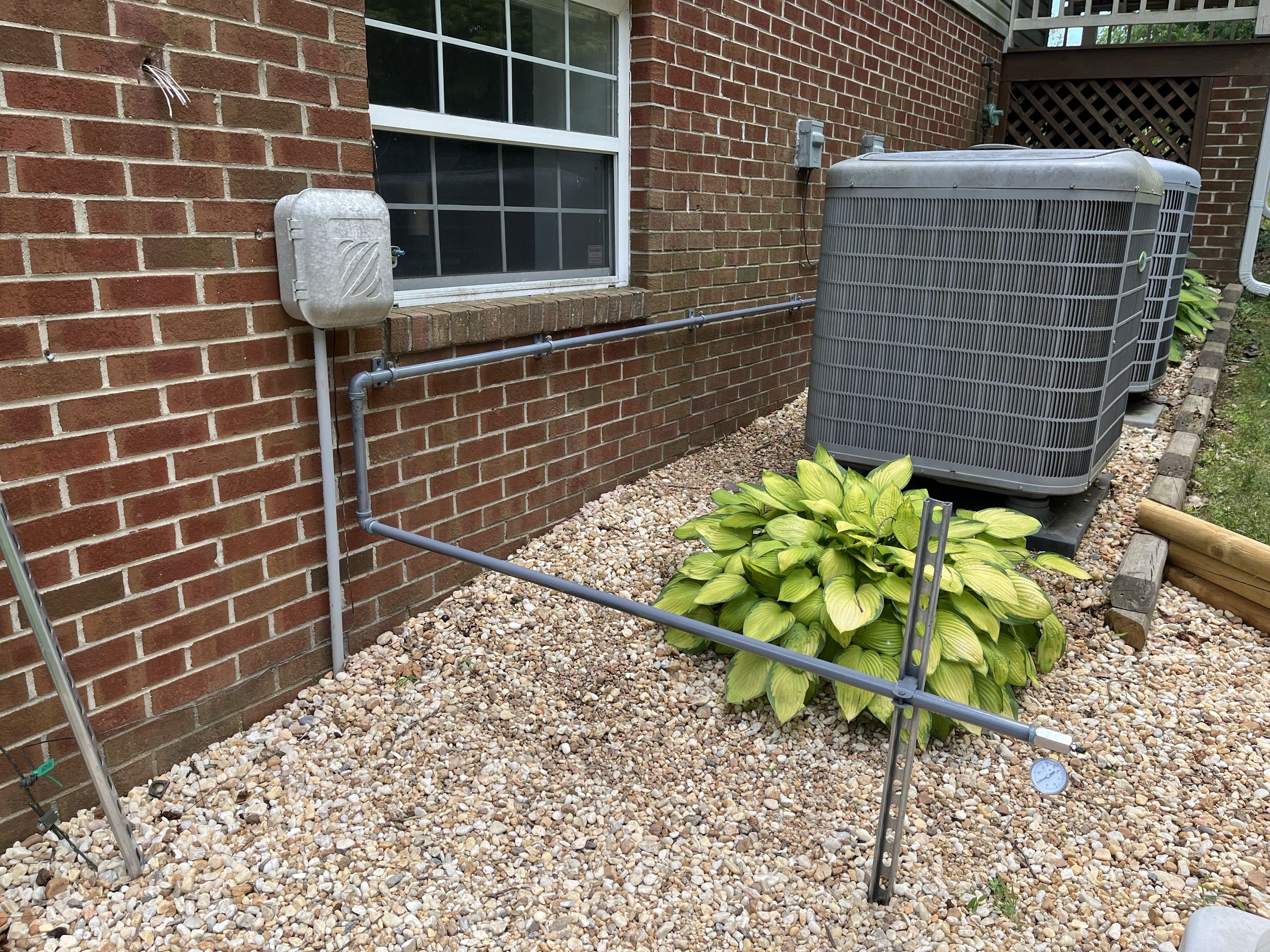 Completed gas line for tomorrows pressure test 