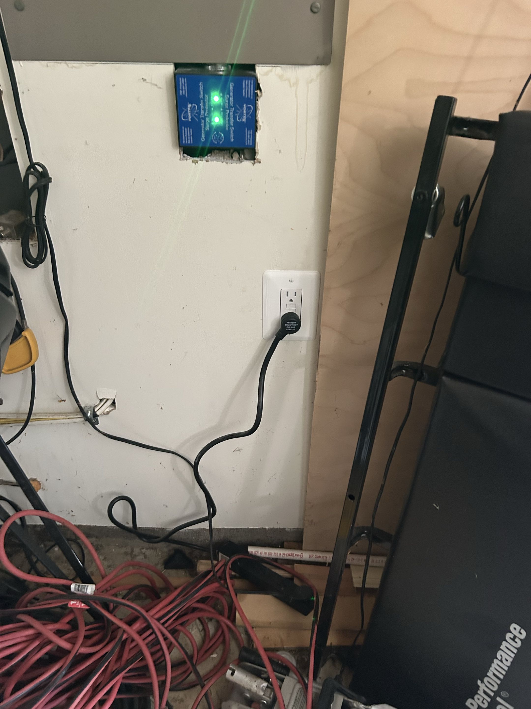 Replaced old GFCI outlet in garage as well as installed new bubble cover on back porch outlet