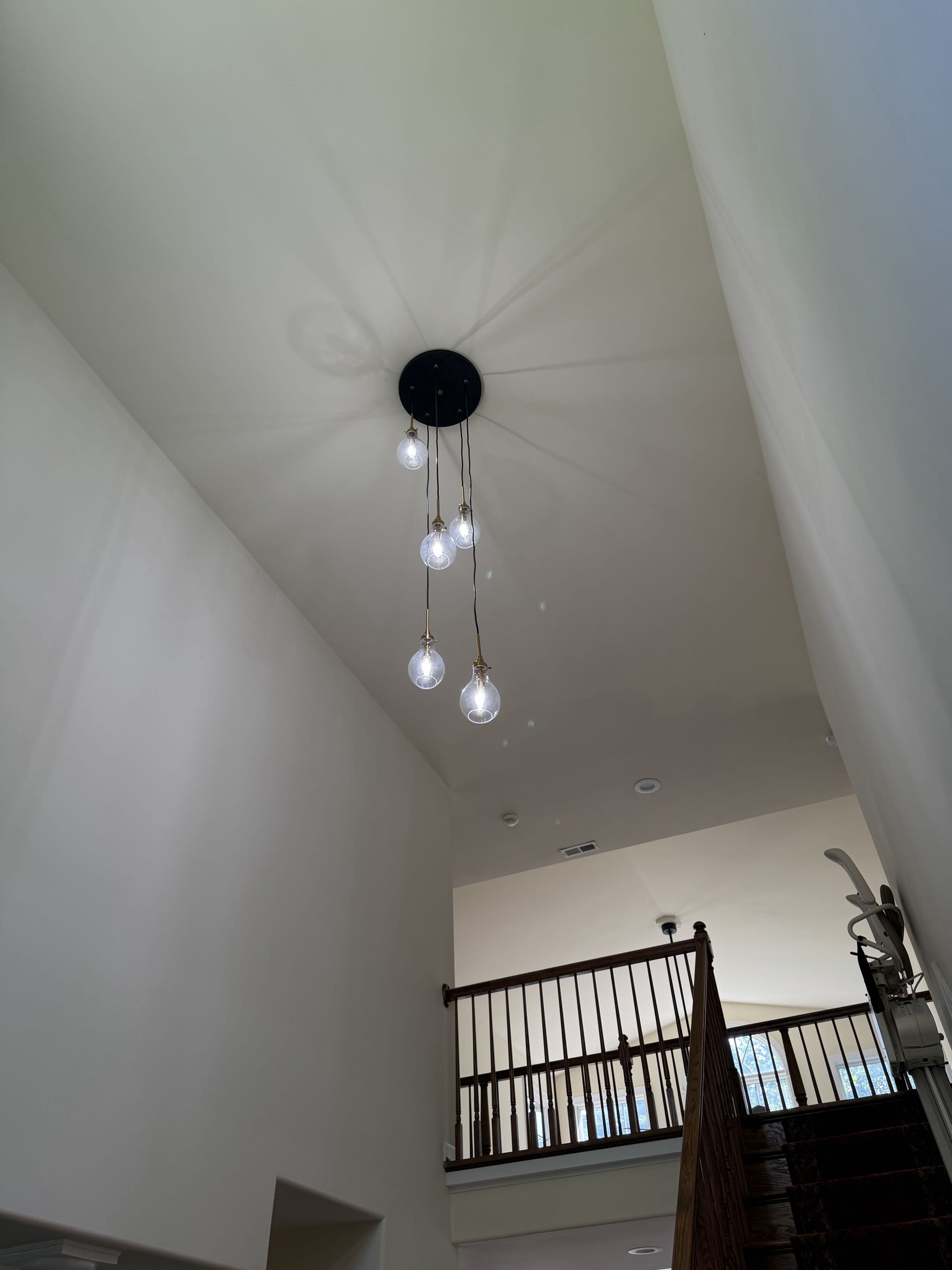 Replacing front foyer chandelier light fixture today!