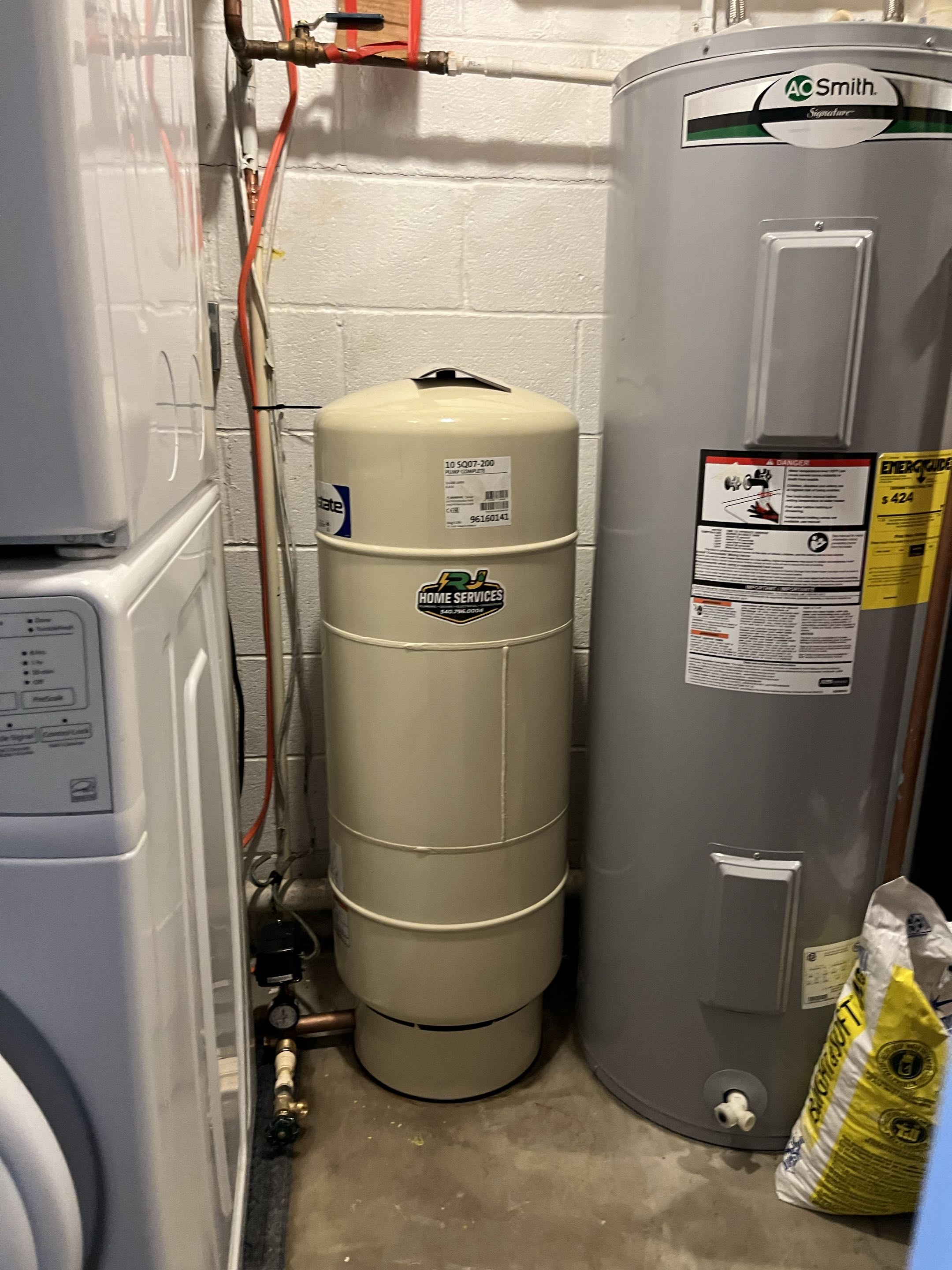 Replacing well pump and pressure tank