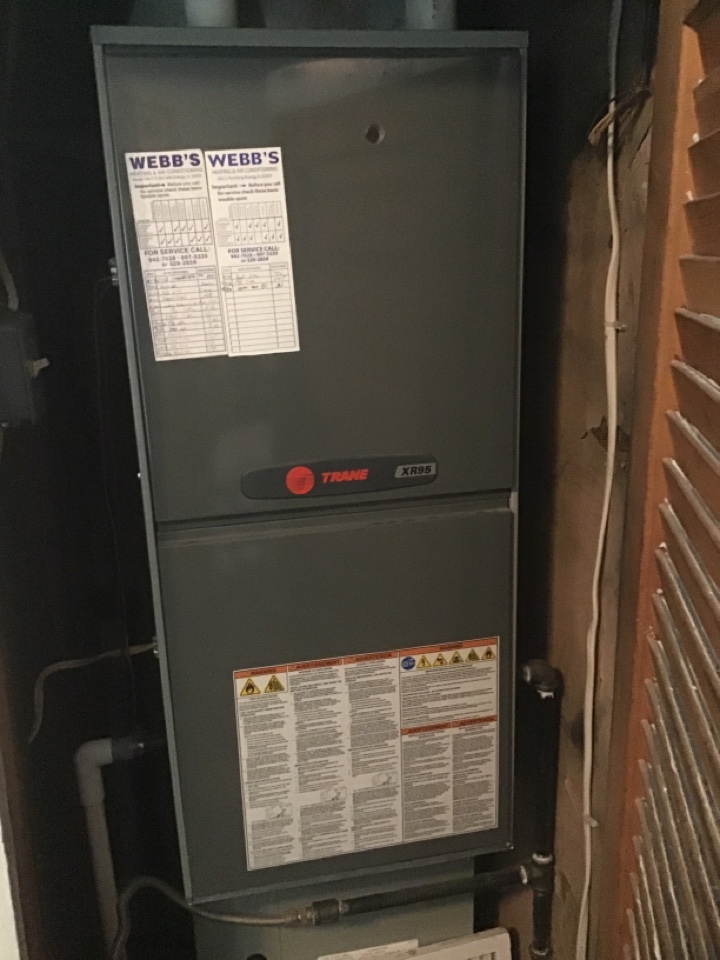 Webb’s Annual Clean and Check on a Trane XR95. 90% gas furnace