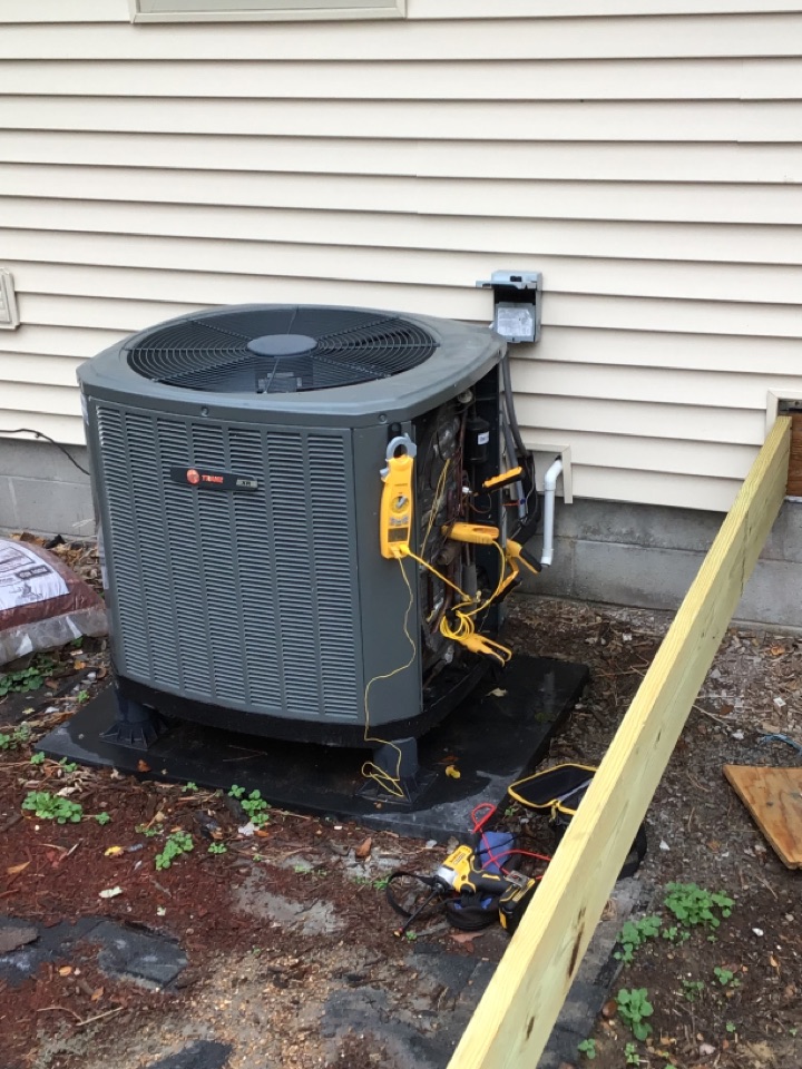 Webb’s annual Fall maintenance on a Trane XR Heat Pump System.