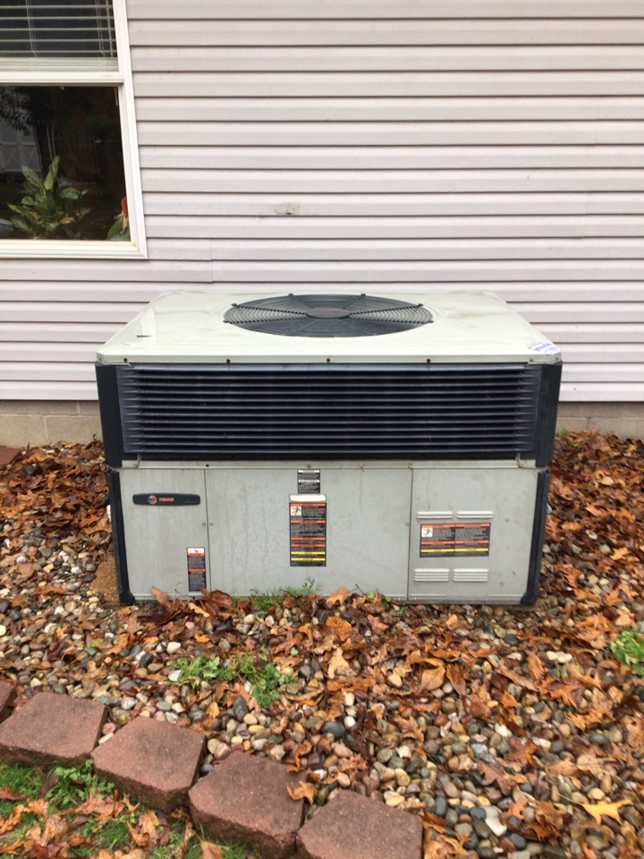 Webb’s 25pt annual fall Maintenance on a Trane Heat Pump Package Unit.