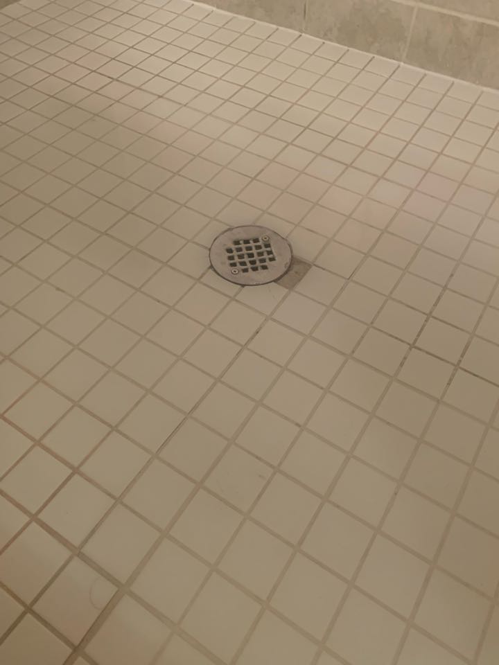 Unclogged shower drain 