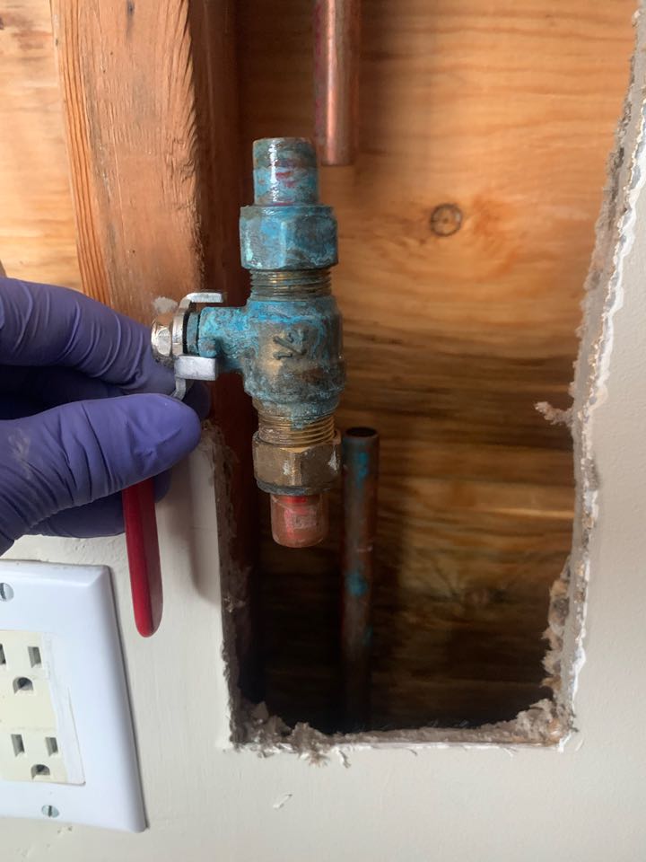 Replaced 1/2” shut off valve 