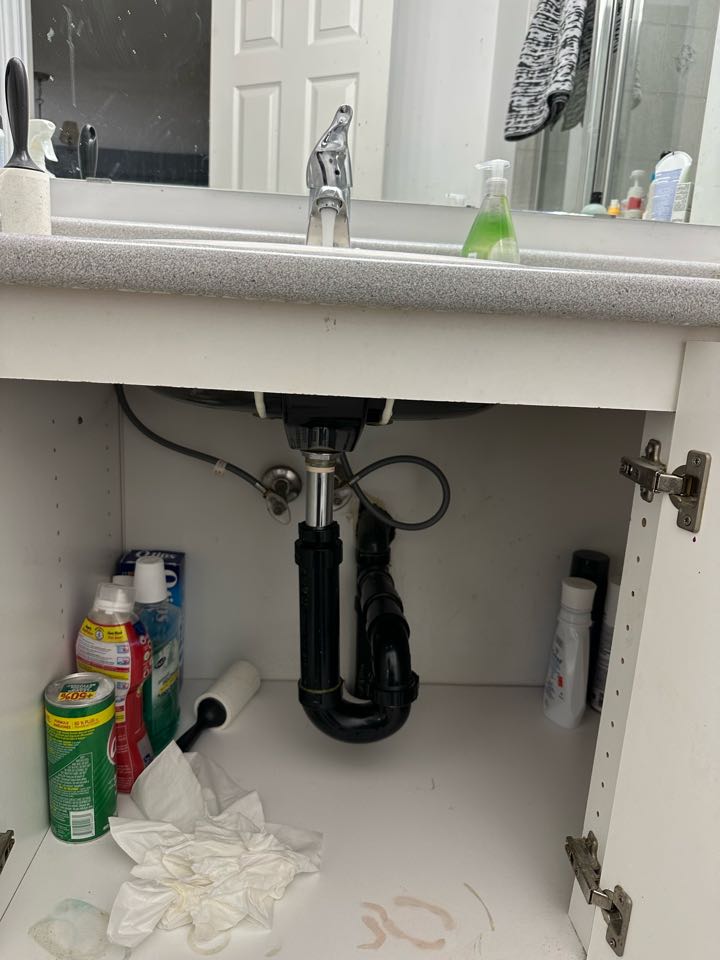 Unclogged bathroom sink drain 