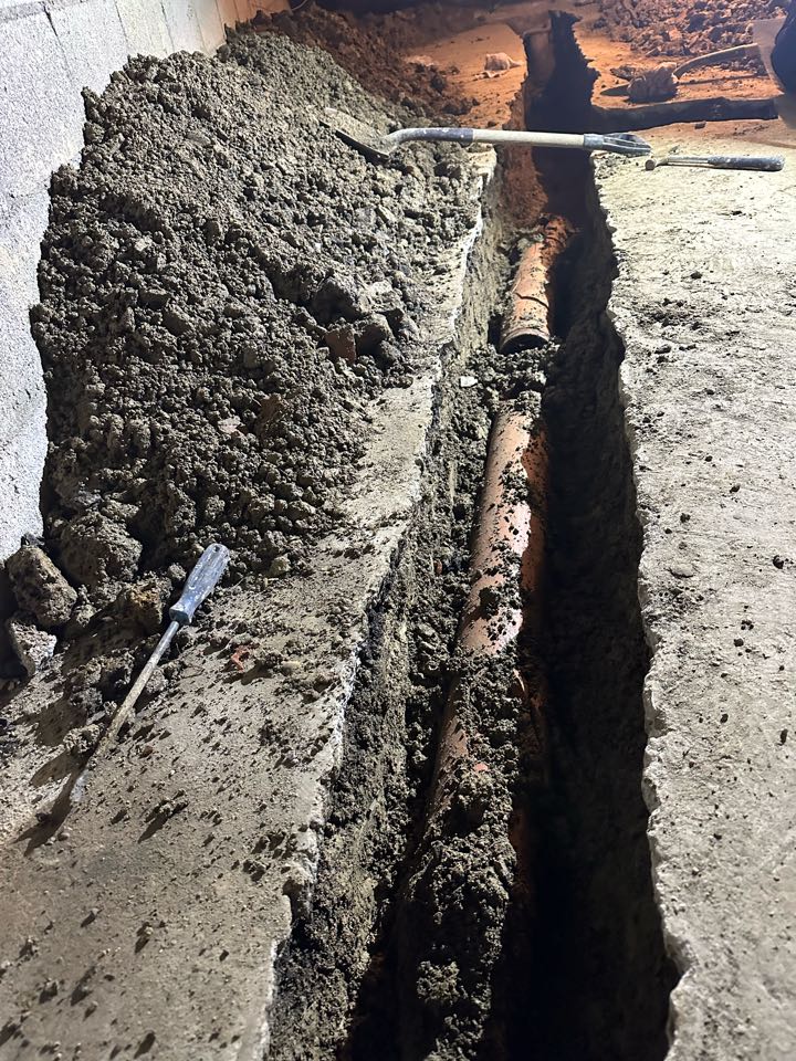 Replacement underground drain line