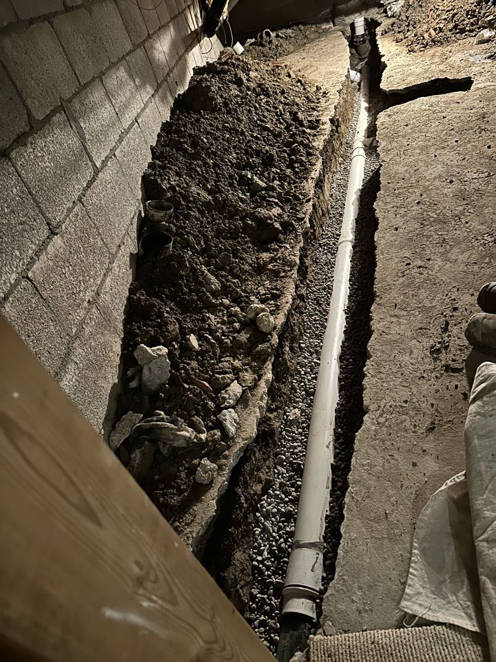 Replacement underground drain line