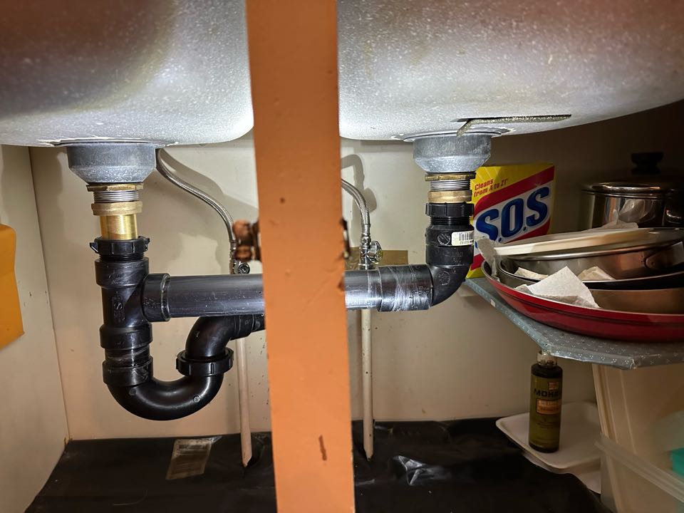 Unclogged kitchen sink drain 