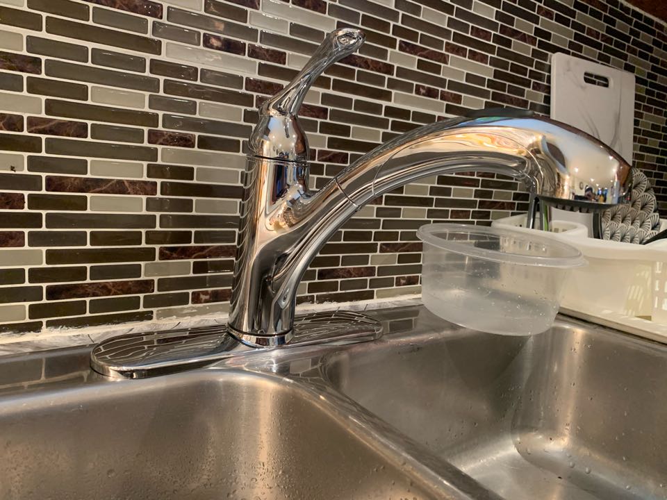 Replaced kitchen faucet 
